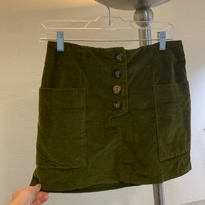 Big small green corduroy skirt